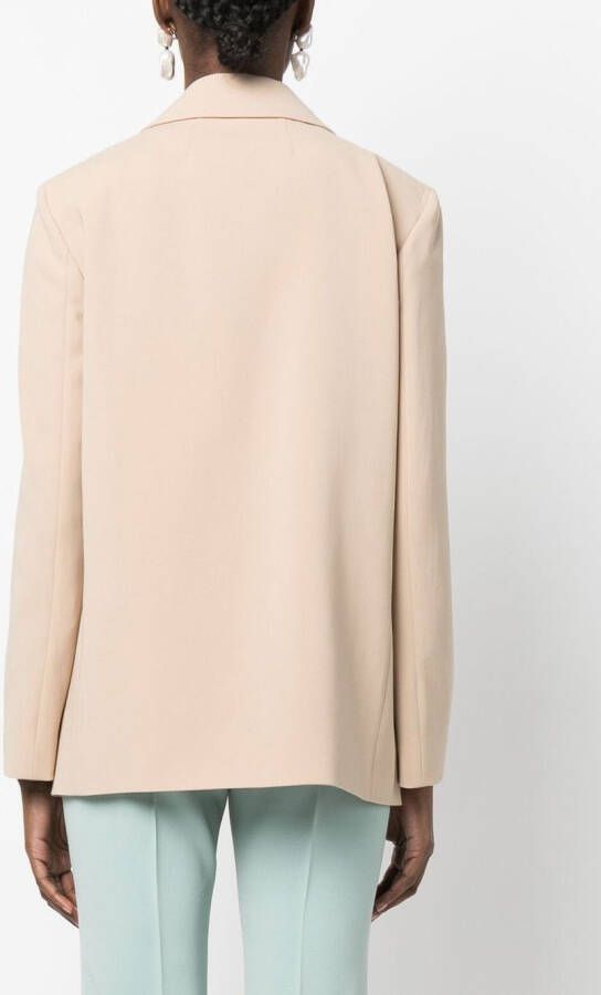 Theory Blazer met enkele rij knopen Beige