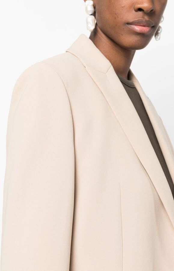 Theory Blazer met enkele rij knopen Beige