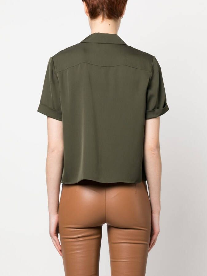 Theory Zijden blouse Groen