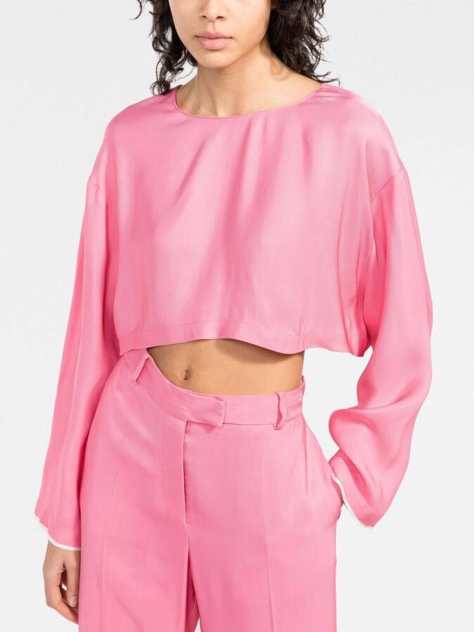 There Was One Cropped blouse Roze
