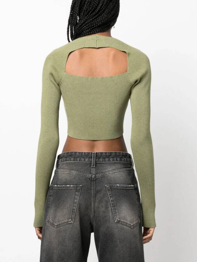 There Was One Cropped top Groen