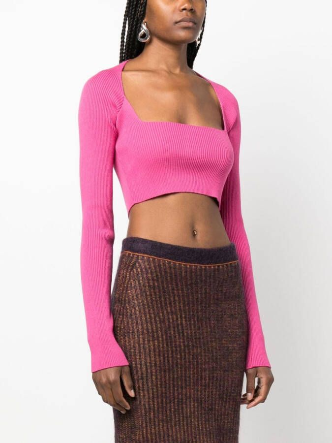 There Was One Cropped top Roze