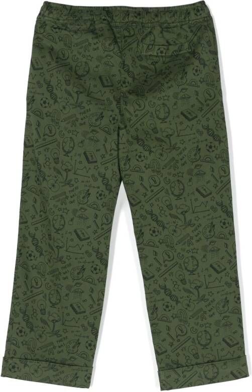 There Was One Kids Chino met print Groen