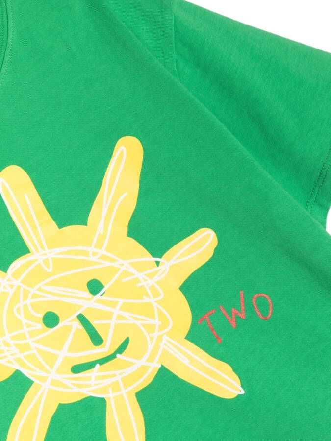 There Was One Kids T-shirt met print Groen