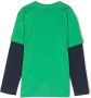 There Was One Kids Shirt met colourblocking Groen - Thumbnail 2