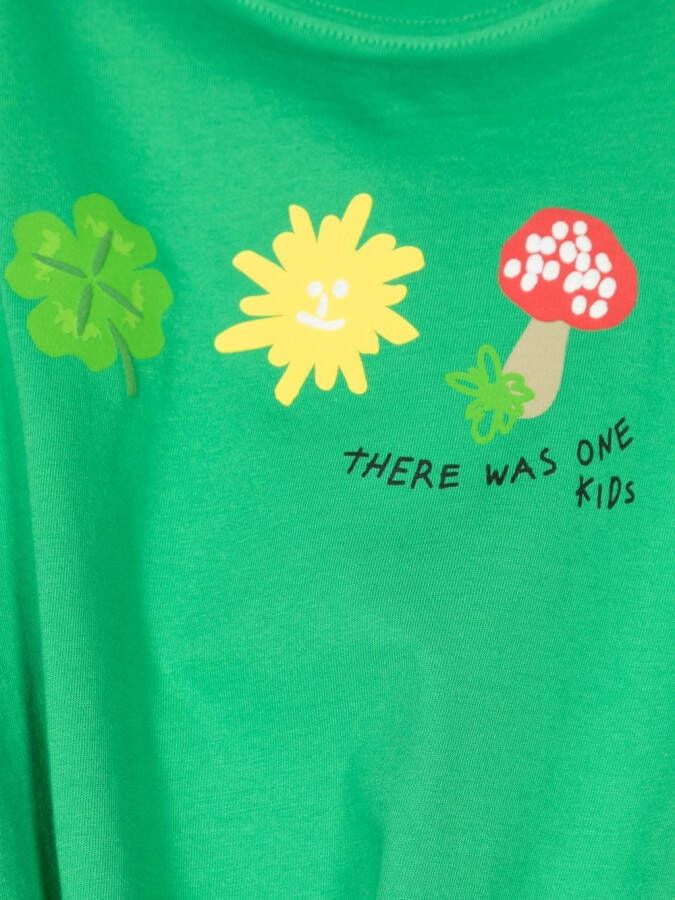 There Was One Kids Shirt met colourblocking Groen