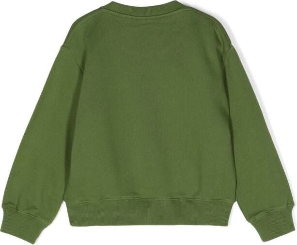 There Was One Kids Sweater met logoprint Groen