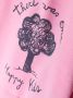 There Was One Kids Sweater met logoprint Roze - Thumbnail 3
