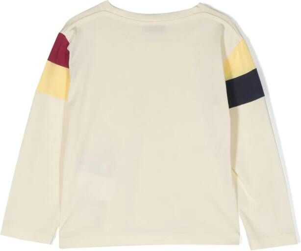 There Was One Kids T-shirt met colourblocking Beige