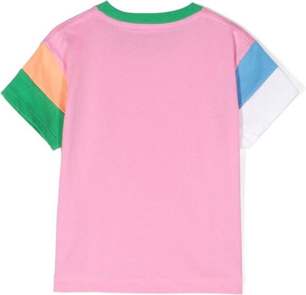 There Was One Kids T-shirt met logopatch Roze
