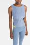 There Was One Tanktop met mesh Blauw - Thumbnail 2