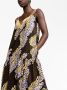 There Was One x Lisa Folawiyo maxi-jurk met abstracte print Bruin - Thumbnail 4