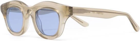 Thierry Lasry Zonnebril met rechthoekig montuur Beige