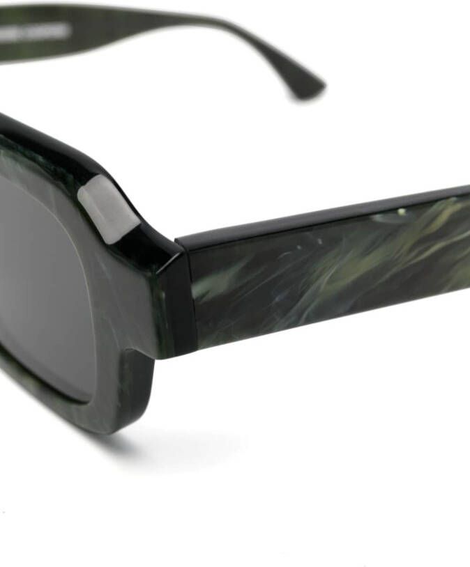 Thierry Lasry Zonnebril met rechthoekig montuur Groen