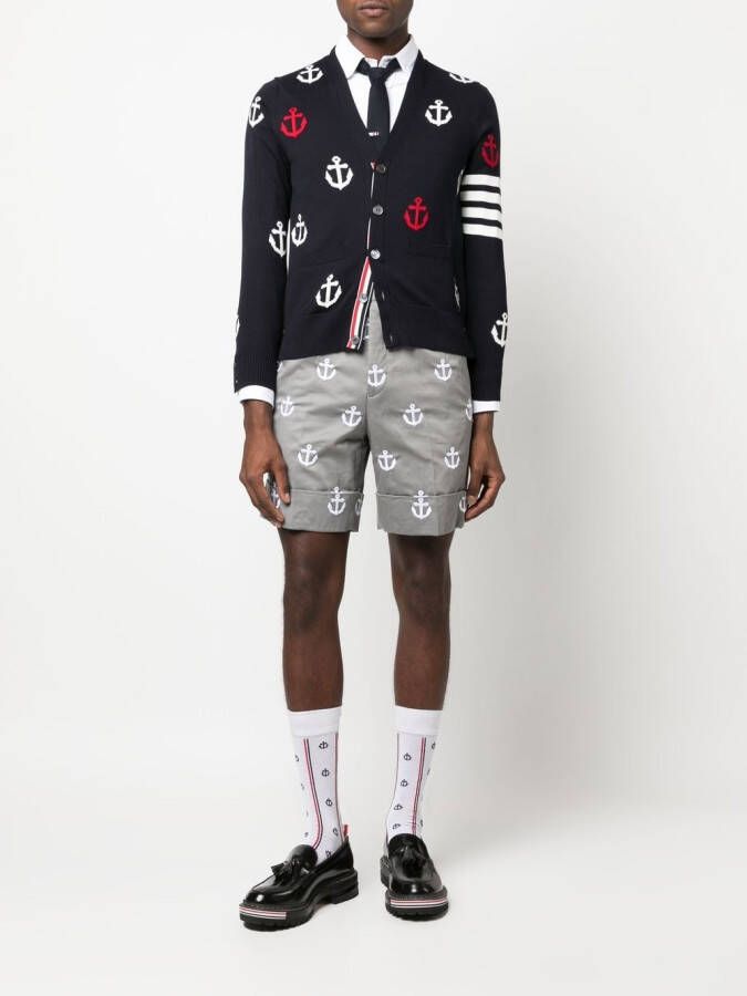 Thom Browne Vest met ankerprint Blauw