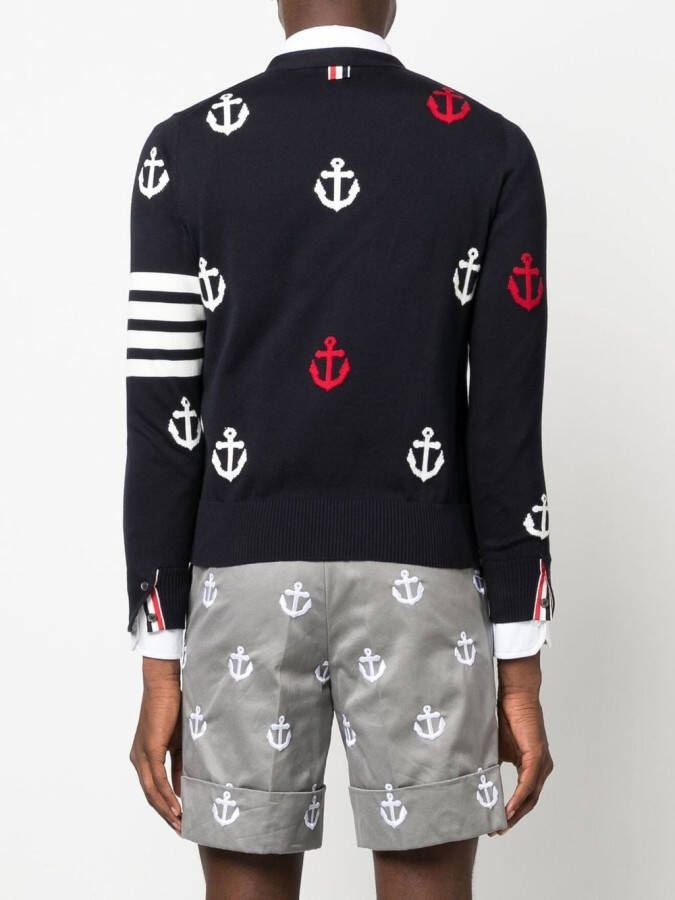 Thom Browne Vest met ankerprint Blauw
