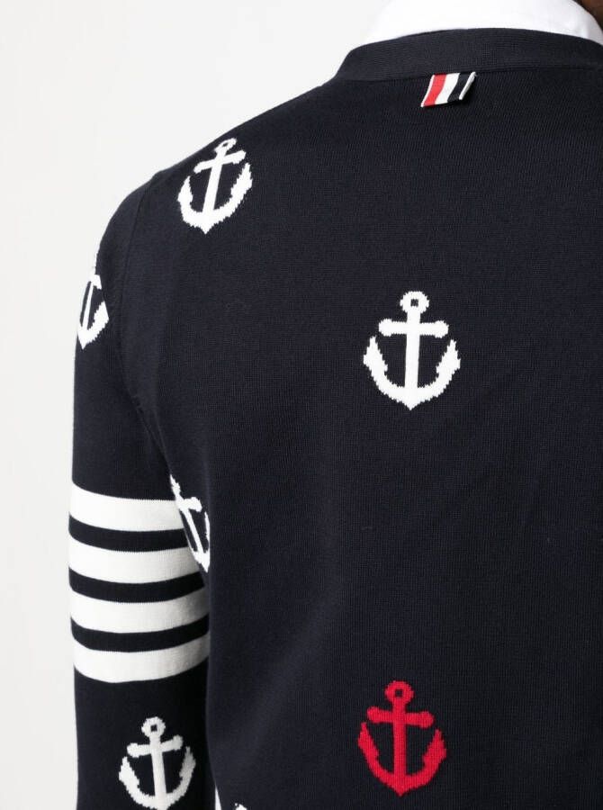 Thom Browne Vest met ankerprint Blauw