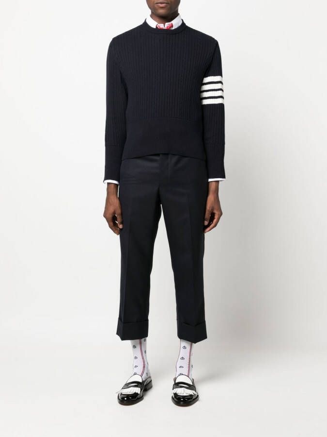 Thom Browne Kabelgebreide trui Blauw