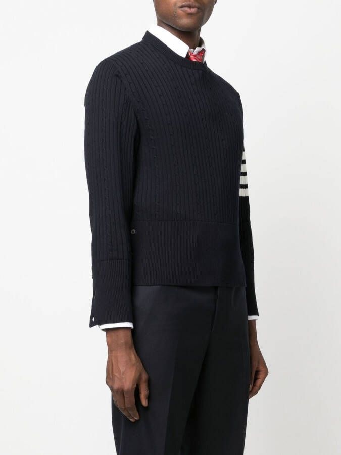 Thom Browne Kabelgebreide trui Blauw