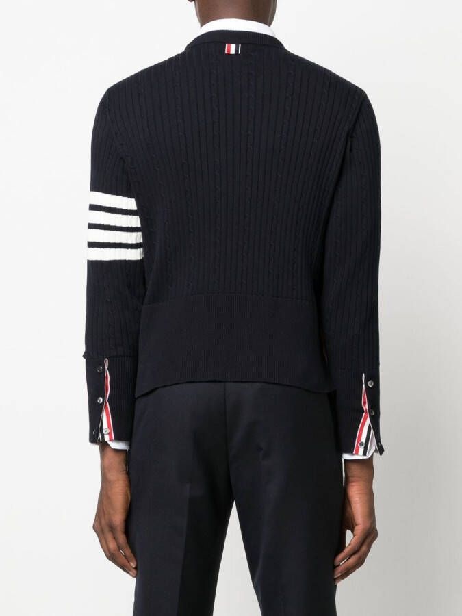 Thom Browne Kabelgebreide trui Blauw