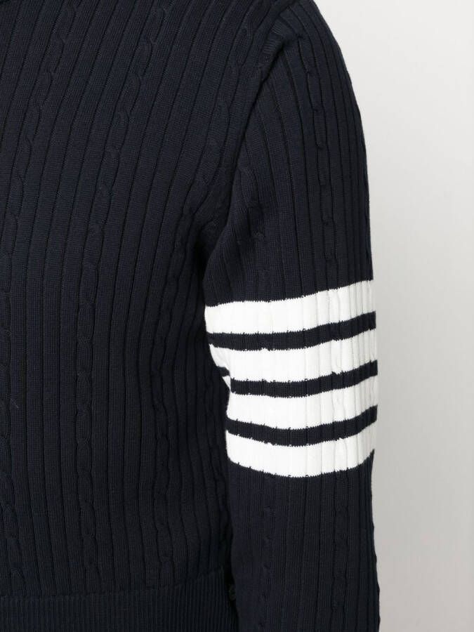 Thom Browne Kabelgebreide trui Blauw