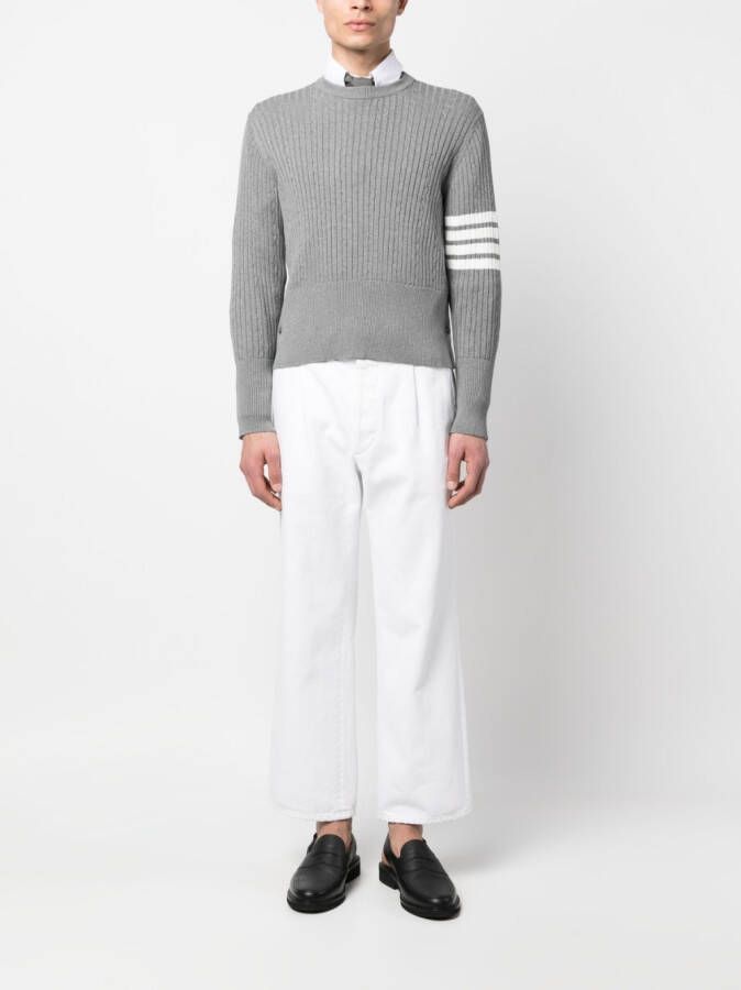 Thom Browne Kabelgebreide trui Grijs
