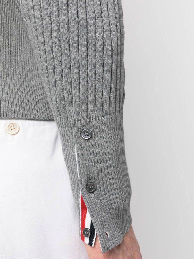 Thom Browne Kabelgebreide trui Grijs