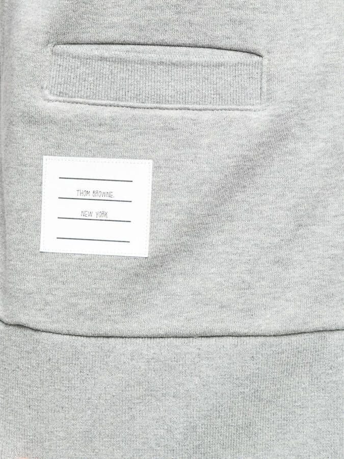 Thom Browne 4-Bar Looopback Jersey vest Grijs