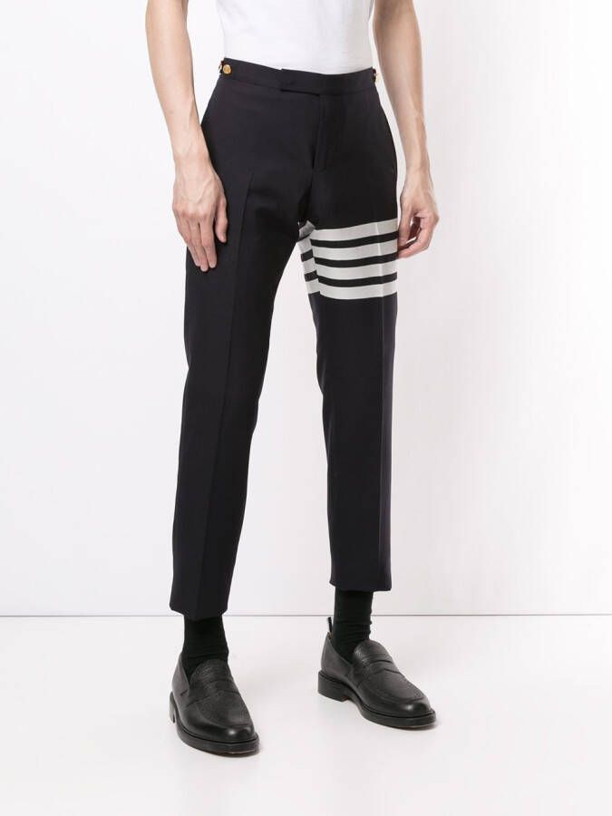 Thom Browne Low waist broek Blauw