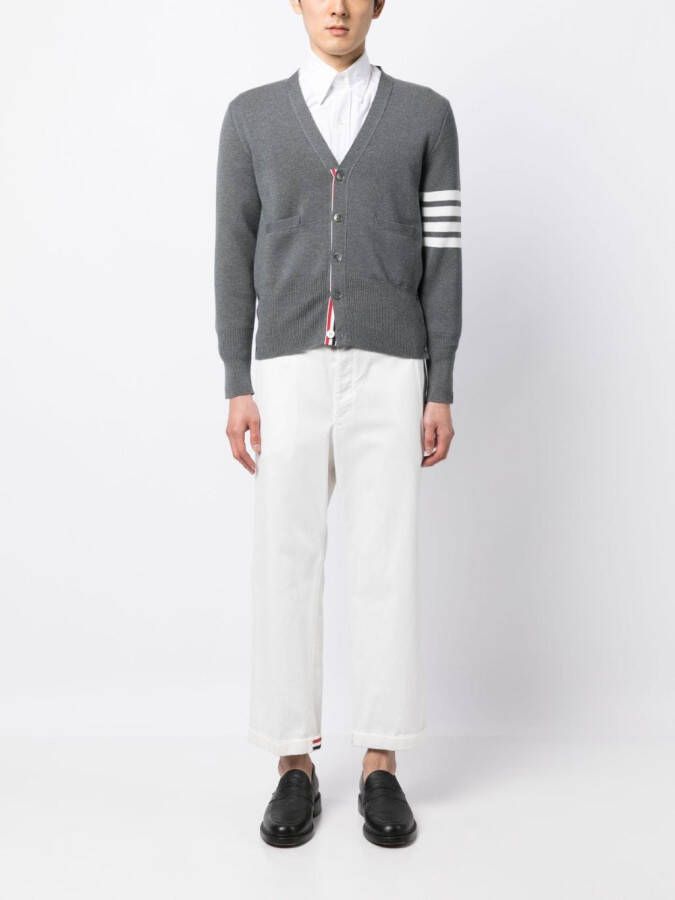 Thom Browne Vest met vier strepen Grijs