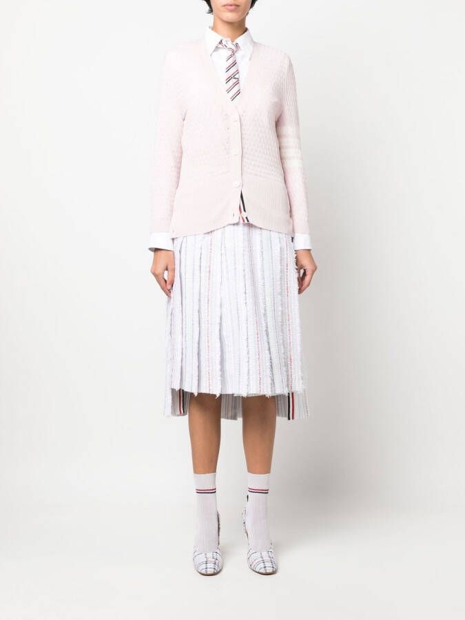Thom Browne Vest met vier strepen Roze
