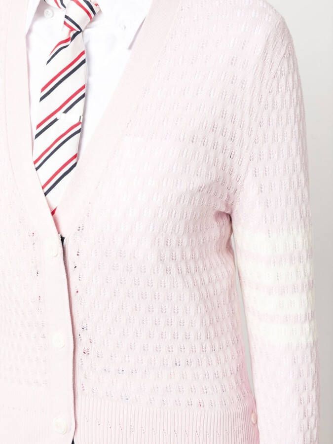 Thom Browne Vest met vier strepen Roze
