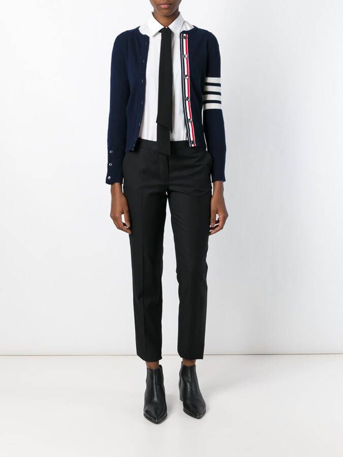 Thom Browne 4-bar stripe cardigan Blauw