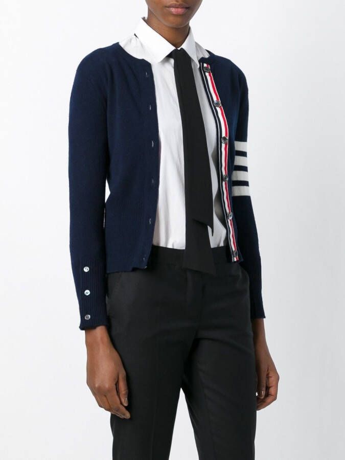 Thom Browne 4-bar stripe cardigan Blauw