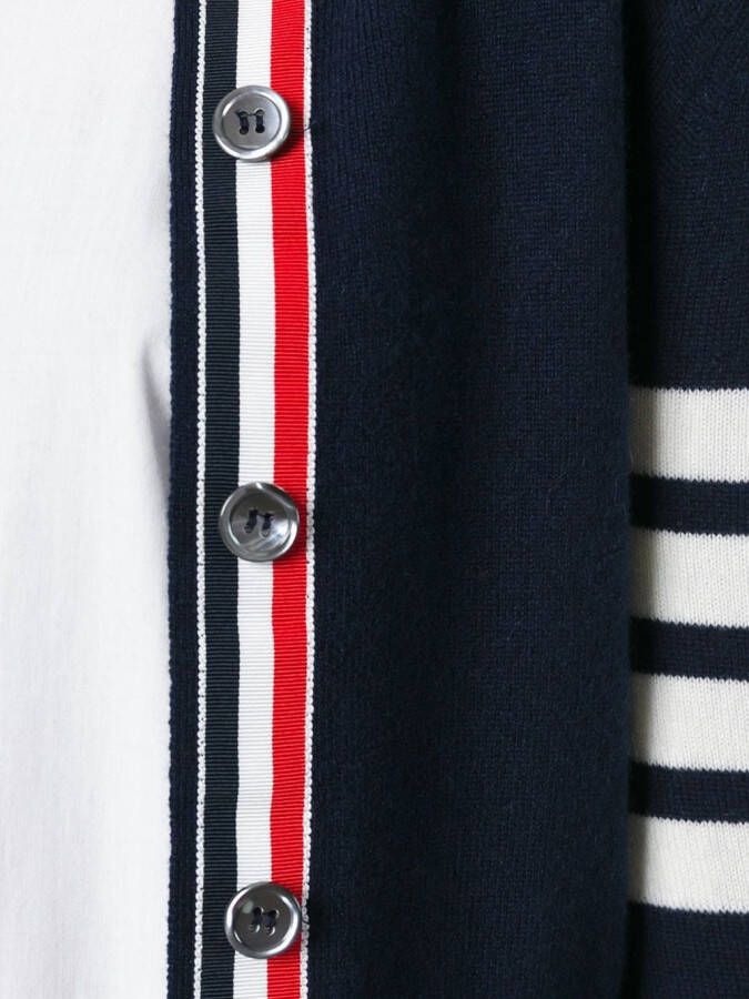 Thom Browne 4-bar stripe cardigan Blauw