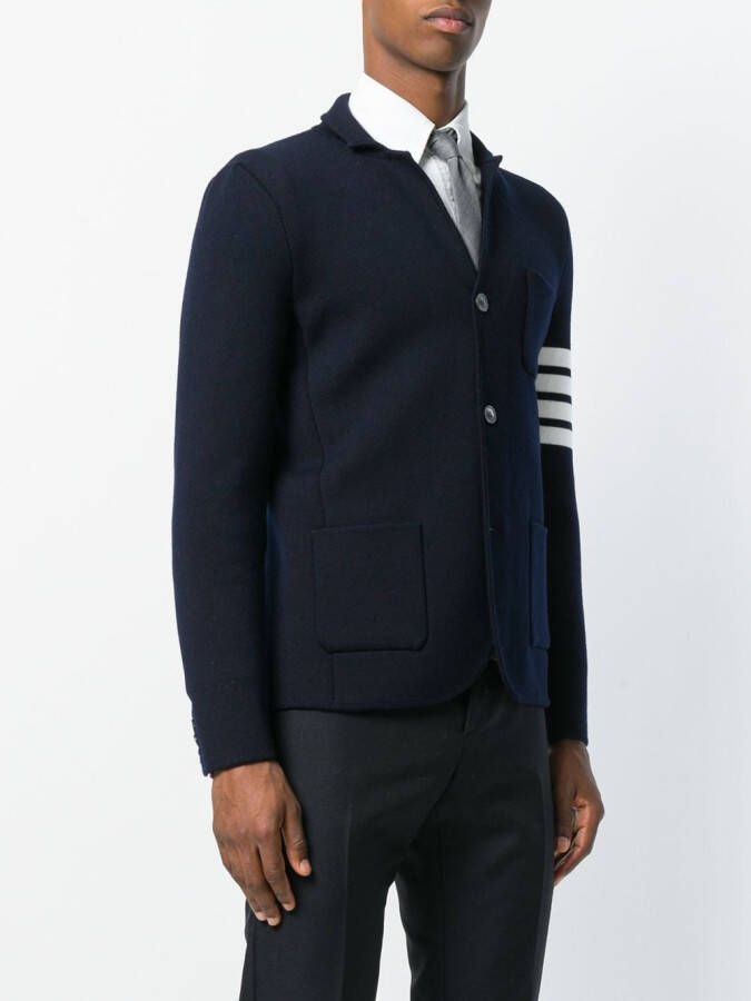 Thom Browne 4-Bar Stripe Fine Merino Wool Sport Coat Blauw