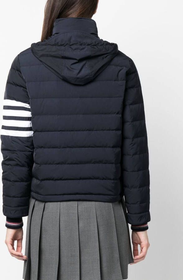 Thom Browne Ski-jack met trechterhals Blauw
