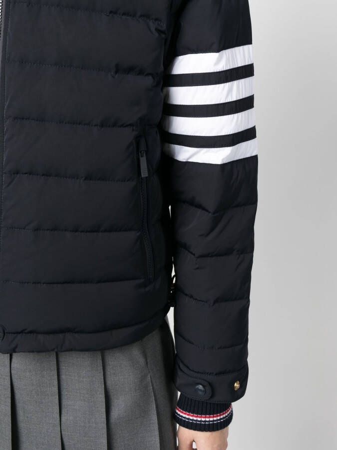 Thom Browne Ski-jack met trechterhals Blauw