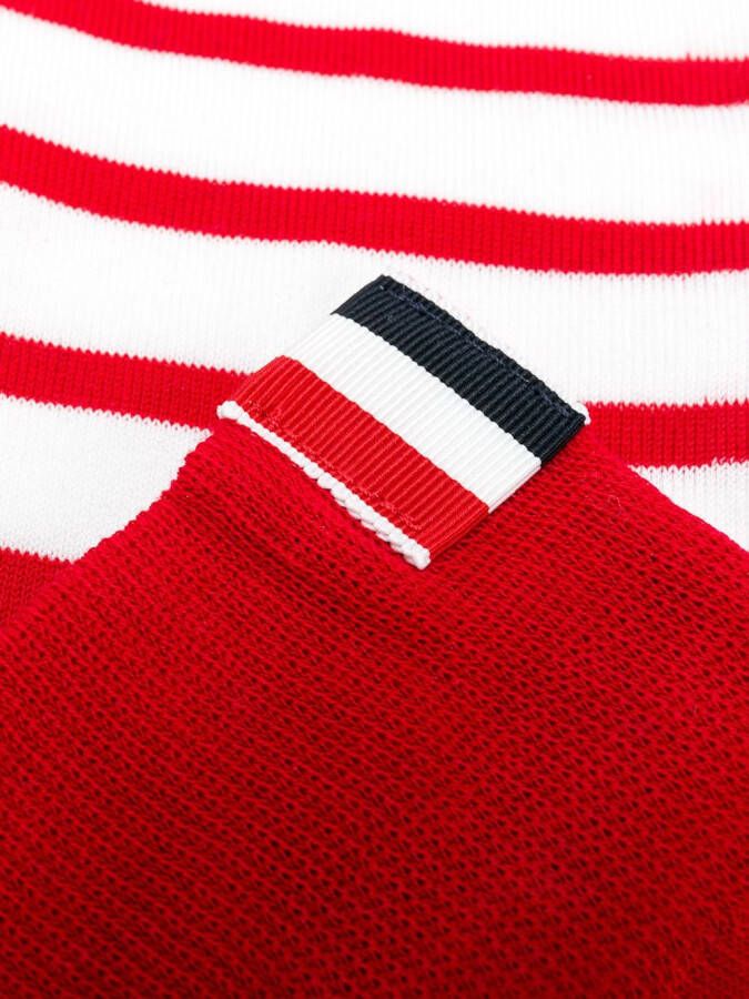 Thom Browne 4-Bar Stripe lichtgewicht katoenen mid-calf sokken Rood