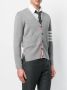 Thom Browne 4-Bar Stripe Milano Stitch Merino Cardigan Grijs - Thumbnail 3
