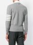 Thom Browne 4-Bar Stripe Milano Stitch Merino Cardigan Grijs - Thumbnail 4