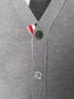 Thom Browne 4-Bar Stripe Milano Stitch Merino Cardigan Grijs - Thumbnail 5