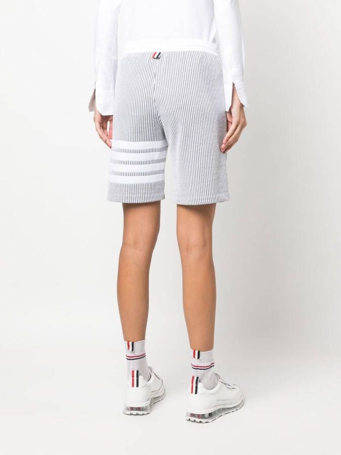 Thom Browne Gestreepte shorts Grijs