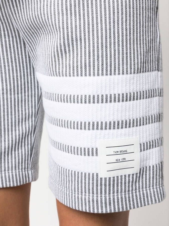 Thom Browne Gestreepte shorts Grijs
