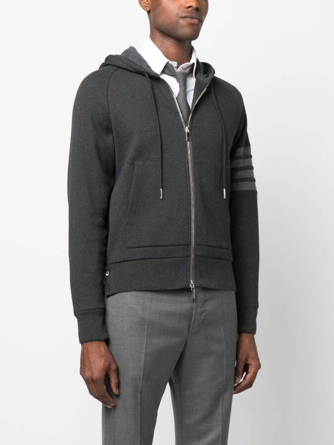 Thom Browne Hoodie met 4-Bar strepen Grijs