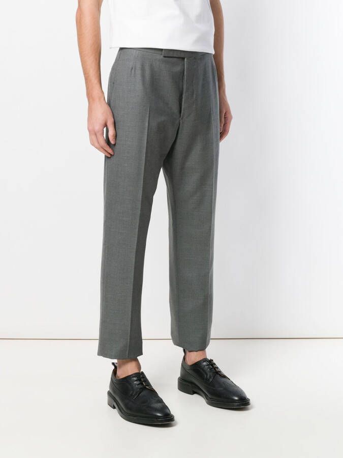 Thom Browne backstrap cropped getailleerde broek Grijs