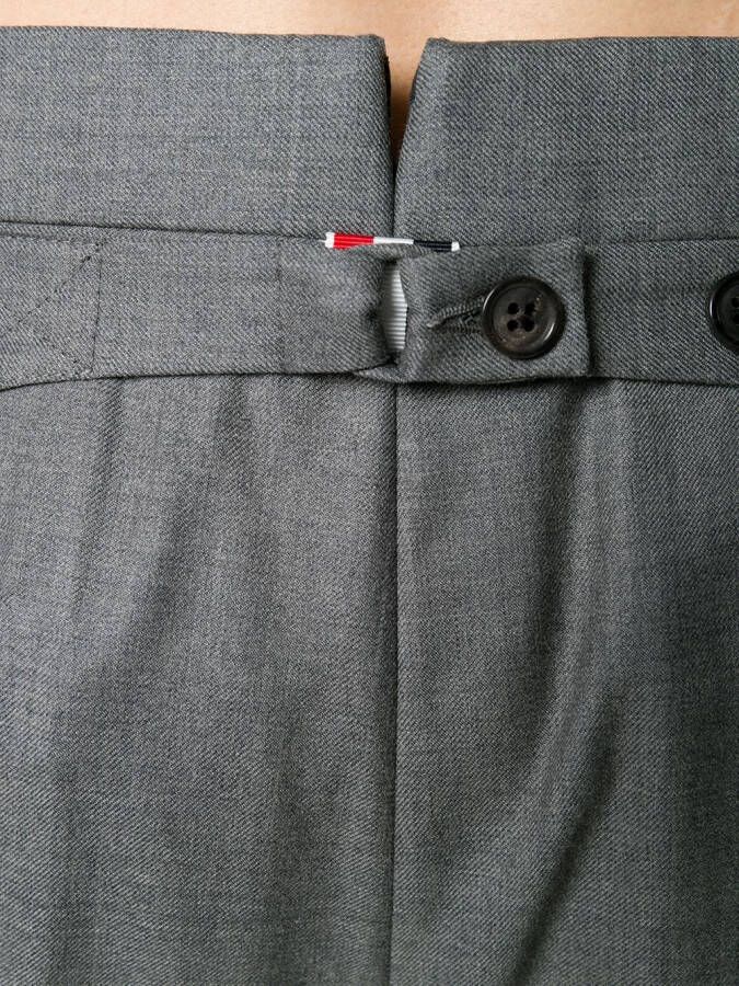 Thom Browne backstrap cropped getailleerde broek Grijs