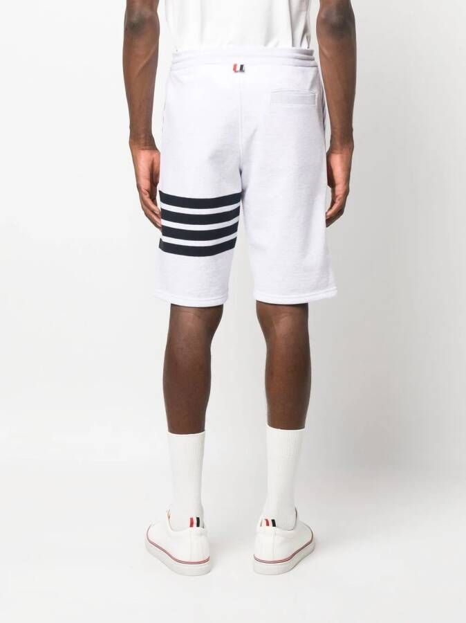 Thom Browne Bermuda shorts met logo Wit