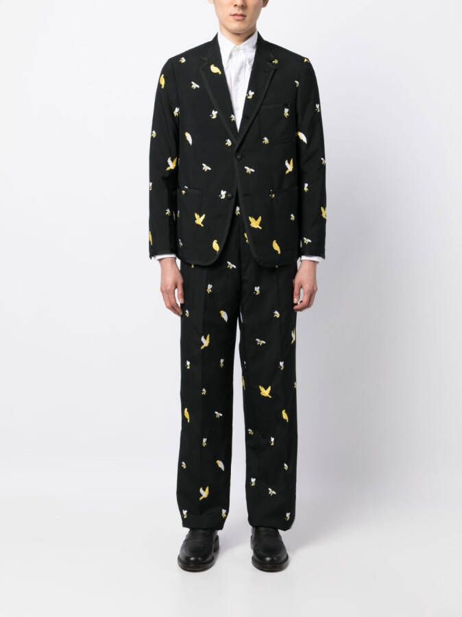 Thom Browne Blazer met borduurwerk Zwart