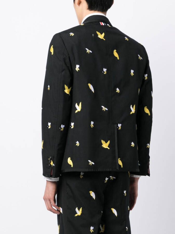 Thom Browne Blazer met borduurwerk Zwart